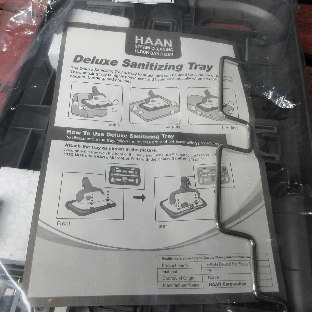 HAAN Deluxe Sanitizing Tray Steam Cleaner Attachment for Sofas Carpets Bedding